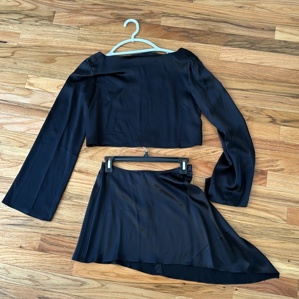 Reformation Anaya Silk Two Piece Black - Size 0